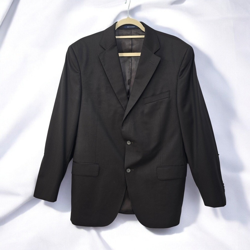Cremieux Collection Loro Piana Super 130s Wool Blazer Mens 42R Black Denver CT
